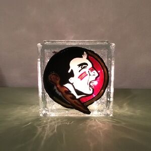 New, FSU Double sided Light up hand painted Block